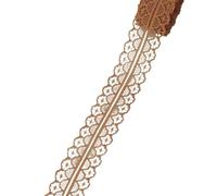 Dentelle Sangle en tissu dentelle, 10 mètres/rouleau, 30mm, décoration, joli matériel d'emballage cadeau(Brown)