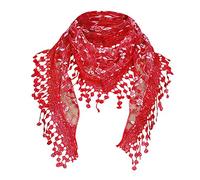 Dentelle Tassel Foulard à Envelopper Floral Femmes Foulard Sheer Shawl Foulard Châle Noir Et