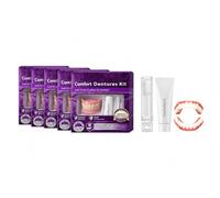 Dentier Esthétique Amovible Supérieur et Inférieur, Prothèse Dentaire Décorative Confortable, Accessoire Beauté pour Améliorer l’Apparence du Sourire, Dents de Placage Instantanées Facettes Dentaires