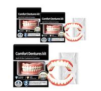Dentier Esthétique Amovible Supérieur et Inférieur, Prothèse Dentaire Décorative Confortable, Accessoire Beauté pour Améliorer l’Apparence du Sourire