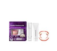 Dentier Esthétique Amovible Supérieur et Inférieur, Prothèse Dentaire Décorative Confortable, Accessoire Beauté pour Améliorer l’Apparence du Sourire, Dents de Placage Instantanées Facettes Dentaires