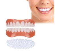 Dentier Sourire Parfait 2 Paires Facette Dentaire A Poser Soi Meme, Prothèse Dentaire Amovible Haut Et Bas Fausse Dent Provisoire, Kit Blanchiment Dentaire Pour Homme Et Femme