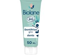 Biolane Dentifrice Bio Bébé Nettoie les 1ères dents Goût fraise 50 ml