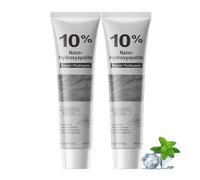 Dentifrice à 10% de nano-hydroxyapatite, dentifrice naturel sans fluor, soulage la sensibilité dentaire, blanchit les dents, goût menthe fraîche, pour dents sensibles