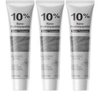 Dentifrice à 10% de nano-hydroxyapatite, sans fluor, soin de l'émail, reminéralisant et blanchissant, haleine fraîche, goût menthe