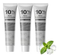 Dentifrice à 10% d'hydroxyapatite nano, dentifrice sans fluor pour l'entretien de l'émail, protection quotidienne et haleine fraîche, adapté aux dents sensibles. (3Pièce)