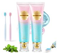 Dentifrice à la niacinamide Radiant Whitening 100 g, dentifrice blanchissant à la niacinamide, pour nettoyage en profondeur, éclaircissement intense, haleine fraîche et mauvaise haleine (2)