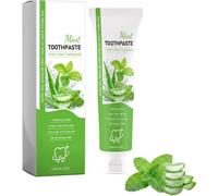 Dentifrice à l'aloe vera et à la menthe, dentifrice naturel, soin bucco-dentaire doux pour éliminer les taches et le jaunissement des dents, respectueux de l'émail et pour une haleine fraîche