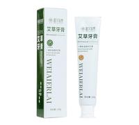 Dentifrice aux herbes sans fluor WEIAIERLAI, extraits de menthe poivrée et d'Artemisia Argyi, menthe rafraîchissante pour une haleine fraîche et le soin des gencives, blancheur douce, 120 g,1pc