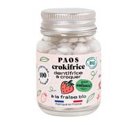 Dentifrice bio à croquer pour enfant saveur fraise - flacon 100 pastilles