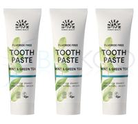 Dentifrice bio Urtekram menthe et thé vert - 75 ml (paquet de 3)