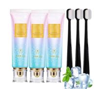 Dentifrice Blanchissant à La Niacinamide,Dentifrices Blanchissant,Niacinamide Whitening Toothpaste,Blanc éblouissant,Aide les Dents Sensibles et Blanchit,élimine Les Taches,Haleine Fraîche 100g (3)