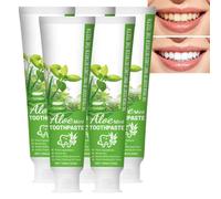 Dentifrice blanchissant à l'aloe vera nettoyant en douceur, dentifrice blanchissant les dents sans danger pour l'émail, dentifrice rafraîchissant apaisant à la menthe poivrée, correcteur de (5pcs)
