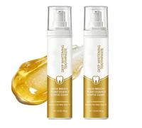 Dentifrice blanchissant avec distributeur à pompe, nettoyage doux avec extraits de plantes pour éliminer les taches dentaires, dentifrice pour une haleine fraîche et un soin bucco-dentaire, 100 g (2