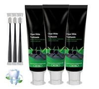 Dentifrice blanchissant, bandes blanchissantes, action naturelle et rapide, haleine fraîche, élimination des taches, idéal pour tous types de dents, 100 g (3Pièce)