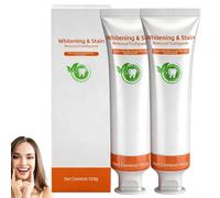 Dentifrice Blanchissant Correcteur de Couleur, Soin Blancheur Intense Éclatant,Blanchiment Dentaire,Dentifrice Voyage,Élimine Les Taches Superficielles,Soin Pour Dents Sensibles,Parfum Menthe,100g (2)