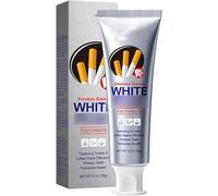 Dentifrice blanchissant, dentifrice pour fumeurs, dentifrice pour prothèses, détachant pour les dents, dentifrice de voyage, élimine des années de taches (15 cm, argenté)