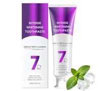Dentifrice blanchissant intensif 7-Pro, formule violette, nettoyage doux, haleine fraîche, protection de l'émail, élimine les taches et soigne les gencives (1Pièce)