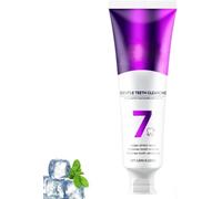 Dentifrice blanchissant puissant, contenant 7 types de probiotiques pour protéger la santé bucco-dentaire, blanchir en profondeur et rafraîchir l'haleine. Sans fluor.