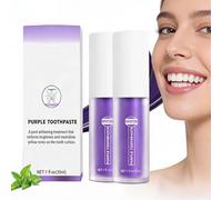 Dentifrice Blanchissant Violet,Blanchiment Dentaire Violet,2pcs Dents Blanches Violets,Violets Dentifrices,Dentifrice Blanchissant,Purple Teeth Whitening,Purple Toothpaste,Blanchiment Des Dents