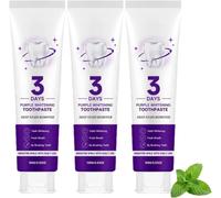 Dentifrice blanchissant violet, dentifrice correcteur de couleur doux, effet éclaircissant instantané et élimination des taches jaunâtres