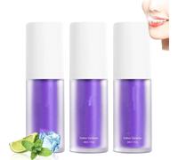 Dentifrice blanchissant violet, dentifrice violet correcteur de couleur, dentifrice améliorant le pouvoir blanchissant, nettoyant les taches dentaires et les odeurs buccales