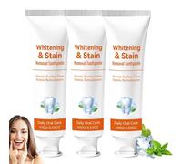 Dentifrice Blanchissant,Whitening Toothpaste For Sensitive Teeth, Brighten Teeth,Support Gum Health With Long-Lasting Mint Freshness,Natural Ingredients,Fraîcheur Longue Durée,100g (3PC)