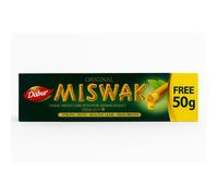 Dentifrice Dabur Miswak - 170 g (120 g + 50 g gratuit) - Formule naturelle à l’extrait de Salvadora persica - Hygiène