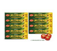 Dentifrice Dabur Miswak Original au Siwak Lot de 9 + 3 Baumes du Tigre Offerts - Anti Plaque Gencives Saines Naturel