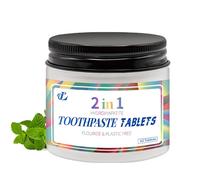 Dentifrice en comprimés，Tablettes de Dentifrice à Mâcher, Hydroxyapatite Dentifrice，Protection de l'émail Haleine Fraîche，pratique pour voyage