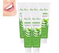 Dentifrice en mousse éclaircissant et anti-taches à la menthe à l'aloès, mousse abondante anti-goutte, polissage quotidien pour les taches de surface, (5PCS)