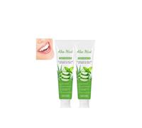 Dentifrice en mousse éclaircissant et anti-taches à la menthe à l'aloès, mousse abondante anti-goutte, polissage quotidien pour les taches de surface, (2PCS)