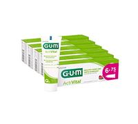 Dentifrice GUM® ActiVital® | gencives et dents saines au quotidien | action antiplaque et antioxydante | goût menthe poivrée | 6 x 75