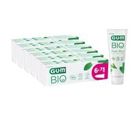 Dentifrice GUM BIO | Certifié Bio et vegan | 99% d'ingrédients d'origine naturelle | Goût menthe douce | Protection contre les caries | 6x75ml