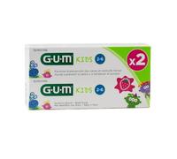 Dentifrice - GUM - Kids 2 à 6 ans - Lot de 2 x 50ml - Fluor 500ppm - Protection caries