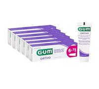 Dentifrice GUM® ORTHO | spécialement conçu pour les porteurs d'appareil orthodontique | réduit l'accumulation de plaque | renforce l'émail | goût menthe verte | 6 x 75