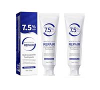 Dentifrice Hydroxyapatite，7.5% Hydroxyapatite Dentifrice pour Protéger l'émail,Sans Fluor pour Adulte, Protection de l'Émail & Dents Sensibles，120g par Tube