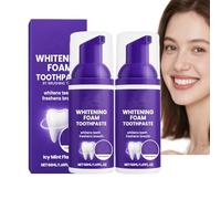 Dentifrice Mousse 9D, Dentifrice Blanchissant, Bain de Bouche Éclat, 50 ml, Polissage Doux, Atténue les Taches, Mousse Nettoyante en Profondeur, Renforce les Dents