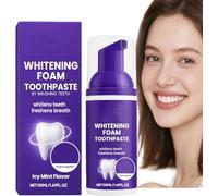 Dentifrice Mousse 9D, Dentifrice Blanchissant, Bain de Bouche Éclat, 50 ml, Polissage Doux, Atténue les Taches, Mousse Nettoyante en Profondeur, Renforce les Dents