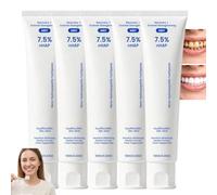 Dentifrice nano hydroxyapatite, blanchiment doux pour les dents sensibles - soin quotidien de l'émail renforçant l'émail, menthe poivrée fraîche, élimination douce des taches, dentifrice (5pcs)