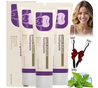Dentifrice Nature Tooth Refresh, Dentifrice Hydroxyapatite, Dentifrice Nano Hydroxyapatite, Protection de l'émail et Renforcement des dents, Élimine les taches, Rafraîchit l'haleine (3 pièces)
