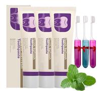 Dentifrice Nature Tooth Refresh,Protection De L'éMail Et Renforcement Des Dents,Formule Haleine FraîChe,IngréDients Naturels,Pour Dents Sensibles,Soins Complets (TAILLE- B, Goût frais - 3 pièces)