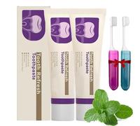 Dentifrice Nature Tooth Refresh,Protection De L'éMail Et Renforcement Des Dents,Formule Haleine FraîChe,IngréDients Naturels,Pour Dents Sensibles,Soins Complets (TAILLE -A, Goût frais - 2 pièces)