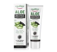 Dentifrice nettoyant à l'aloe vera EQUILIBRA et au charbon actif 75 ml