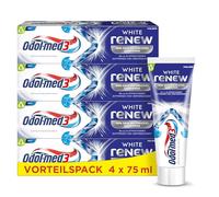 Dentifrice Odol-med3 White reNEW, élimine jusqu'à 3 fois plus efficacement les décolorations*, formation d'un bouclier protecteur pour des dents blanches durable***, 4 x 75 ml