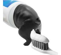 Dentifrice pour chien, couvercle en silicone pour presse-crottes pour chiots, design à fermeture automatique avec gadget, ajustement universel avec style amoureux des animaux, accessoire de sa