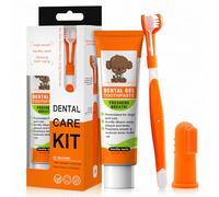 Dentifrice pour chien et chat - Contre le tartre - Dentifrice pour chien et chat - Contient une brosse à dents pour prévenir la plaque dentaire et le tartre - Pour une haleine fraîche - 100 g