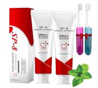 Dentifrice Probiotique Sp-8, Dentifrice Blanchissant Avec Nettoyage En Profondeur,éLimine Les Taches Dentaires,ProtèGe Les Gencives,RafraîChit L'Haleine Durable (2PCS, Menthe naturelle)