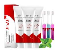 Dentifrice Probiotique Sp-8, Dentifrice Blanchissant Avec Nettoyage En Profondeur,éLimine Les Taches Dentaires,ProtèGe Les Gencives,RafraîChit L'Haleine Durable (3PCS, Menthe naturelle)