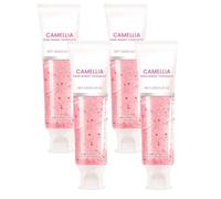 Dentifrice rose au camélia pour haleine fraîche, dentifrice blanchissant doux à saveur florale, soin buccal tout-en-un pour des dents propres et un sourire éclatant, formule douce anti-plaque (4pcs)